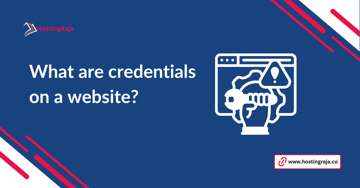 what are credentials on a website